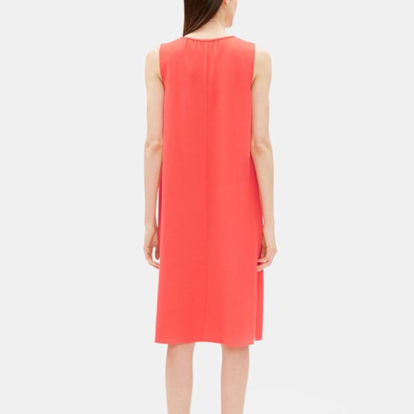 Eileen Fisher Tencel Viscose Crepe Round Neck Dress - Picture 2 of 8